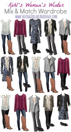 How To Match Clothes, Kohls Outfits, Mix And Match Wardrobe, Outfit Capsule, Fall Business, Business Clothes, Wardrobe Fashion, Clothes Fall, Business Board