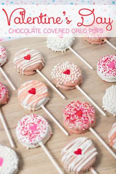 valentine's day chocolate covered oreo pops