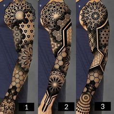 this is an image of a full sleeve tattoo