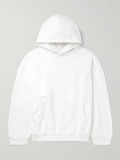 Balenciaga's hoodies always feel fresh, thanks to the varied renditions of its moniker – the logo printed on this one has a hand-drawn effect. It's made from soft cotton-jersey that's washed for a worn-in feel and has dropped shoulders to emphasize the loose fit. Modern Cotton Sweatshirt With Drawstring Hood, Modern Cotton Hoodie With Ribbed Cuffs, Modern Relaxed Fit Hoodie For Streetwear, Balenciaga Hoodie, Balenciaga Clothing, Balenciaga Logo, Hoodie For Men, Pink Cotton, Mr Porter