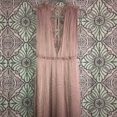 Nwt Sleeveless Long Dress In Crinkled Satin And Lace With A Low-Cut V-Neck. Small Ruffles At Shoulders And Waist. Narrow Opening And Concealed Zip At Back. Lined. “Light Heather” Reads As A Lavender/Gray Color. Still On Site But Out Of Stock! H&m V-neck Mini Dress For Night Out, H&m V-neck Mini Dress For Date Night, Sleeveless Lace Trim Maxi Dress For Night Out, Bohemian Sleeveless Mini Dress For Date Night, H&m Sleeveless Mini Dress For Night Out, H&m V-neck Party Dress, V-neck Maxi Dress With Lace Trim For Night Out, Flowy Sleeveless Mini Dress With Lace Trim, Chic Sleeveless Mini Dress By H&m