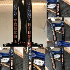 four different pictures of baseball bats and their names on the back of each bat holder