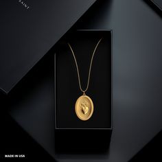 Elevate your faith with our gold Sacred Heart Pendant. This solid gold necklace showcases exquisite craftsmanship, symbolizing love and devotion in the Catholic tradition. The 14 karat gold Sacred Heart pendant is more than just jewelry; it's a fine representation of faith and spirituality, also available in 18k yellow gold. PENDANT INFORMATIONThis pendant is made of real, solid gold.• Made in USA• Material: 14k or 18k solid gold• Finish: polished• Height: 1.25" (32 mm) x Width: 0.84" (21 mm)• Pendant weight: approx. 6 grams (14k)• Bail: fits up to 4 mm chains• Solid back, not hollow• A certificate of authenticity is included• Delivered in our elegant jewelry box, making it the perfect gift Shipping: All of our orders are custom-made. Please allow approximately 3 weeks for production and s Cross Medal, St Michael Pendant, Phoenix Pendant, Gold Dragon, Egyptian Jewelry, Solid Gold Necklace, Buddha Pendant, Solid Gold Chains, White Gold Chains