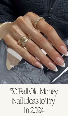 Oldmoney Nails Idea, Cool Fall Nails Acrylic, Almond Old Money Nails, Nails That Look Good Grown Out, Feminine Nail Colors, Old Money French Nails, Fall Nail Acrylic Ideas, Fall Nails Pale Skin