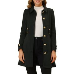 This trench coat is chic, helping you show your unique charm. Button decor refreshes the look of a point collar trench coat cinched at the waist by a casual tie belt. Match with skinny jeans and boots for a style. Measurement (in inches) International Size----------Chest Girth----------Shoulder Width----------Total Length XS------------------------------35 ---------------------14 1/4------------------------------33 S--------------------------------37 ---------------------14 3/4------------------ Button Decor, Cropped Coat, Casual Tie, Double Breasted Trench Coat, Winter Cardigan, Belted Trench Coat, Belted Jacket, Cardigan Sweaters For Women, Trench Coats Women