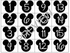 mickey mouse numbers and their faces