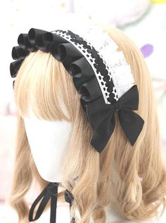 Lolíta Headband, Victorian Dresses, Kawaii Fashion Outfits, White Headband, Sweet Lolita, Lolita Dress, Gothic Lolita, Hair Piece, Kawaii Fashion