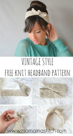 the vintage style knit headband pattern is easy to make and looks great for any type of