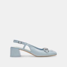 Chic Slingback Pumps With Rectangular Buckle, Chic Slingback Pumps With Heel Strap And Rectangular Buckle, Wedding Wardrobe, Metal Detail, Kitten Heel Pumps, Distressed Leather, Heel Pumps, Kitten Heel, Designer Heels