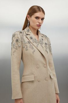 The Evergreen Splendour Of The Wool Coat Is Celebrated In This Collection. Featuring A Plethora Of Luxurious Fabrications, Including Italian Virgin Wool, Boucle, Cashmere, Merino And Tweed, You Can Expect Nothing But The Finest Designs From Karen Millen. A Shrewd Fall-Winter Investment Piece, Browse Our Collection Of Wool Coats And Find The Silhouette Which Piques Your Sartorial Interest, Whether That Is A Classic Double-Breasted Wool Coat, Blazer Or Something More Military-Inspired. With Premiu Expect Nothing, Wool Coats, Double Breasted Coat, Military Inspired, Karen Millen, Fashion Face, Wool Coat, Double Breasted, Wool Blend