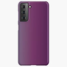 a purple samsung phone case with the back cover open and showing the front camera lens