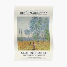 a poster for the musee marmotan showing a woman in a field with poppies