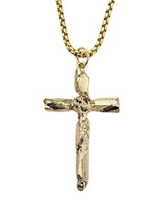 "《《 SPIRITUAL COLLECTION 》》 THE DETAILS The \"GOLDEN QUARTZ CROSS\" Necklace is designed with an incredibly detailed Gold Quartz Stone Cross Pendant, hung from a Gold Stainless Steel Box Chain available in your choice of length! 👀✝️View our Silver Quartz Cross Pendant here: https://www.etsy.com/listing/804561131 💠🔶️💠View entire SPIRITUAL COLLECTION here: https://www.etsy.com/shop/mrmackjewelry/?section_id=27046119 MATERIALS * 1 3/4\" × 1\" Gold Quartz Stone Cross Pendant * 3mm Gold Stainless Brass Crucifix Necklace For Gifts, Gift Brass Crucifix Necklace, Gold Spiritual Cross Necklace Tarnish Resistant, Spiritual Gold Cross Necklace Tarnish Resistant, Gold Cross Pendant Necklace With Box Chain, Gold Cross Necklace With Box Chain, Gold Cross Necklace With Chain As Gift, Gold Adjustable Chain Jewelry For Father's Day, Father's Day Gold Jewelry With Adjustable Chain