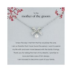 PRICES MAY VARY. Elegant and timeless design: This beautiful bow and pearl necklace is the perfect gift for the mother of the groom, suitable for any occasion including birthdays, weddings, Mother's Day, Thanksgiving, and Christmas. High-quality materials: Made with rhinestones and silver-plated, this necklace is designed to last and will add a touch of sophistication to any outfit. Adjustable length: With a length of 19.7 inches (17.7+2), this necklace can be easily adjusted to fit any neckline Necklace For Mother, Mother In Law Birthday, Special Necklace, Ann Marie, Mother In Law Gifts, Bag Silver, Silver Bow, Bow Knot, Pearl Strands