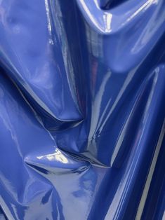 blue plastic material is shown in close up