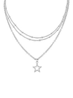 PRICES MAY VARY. Y2K GRUNGE EMO LAYERED STAR NECKLACE: The star symbol is associated with guidance, protection, and enlightenment. It is also a symbol of hope, good luck, and aspirations. The Star Choker Necklace is a great addition to your collection MATERIALS: Meticulously crafted from high-quality titanium steel SIZE & LENGTH: The Silver Star Pendant measures 0.59 inches in width, 0.59 inches in length. The first chain length is 14.5 inches, the second chain length is 15.3 inches, the third c Silver Star Jewelry Aesthetic, Grunge Accessories Necklaces, Chain Necklaces Women, Y2k Silver Necklace, Dainty Silver Necklace Aesthetic, Silver Necklace Grunge, Cute Star Necklaces, Basic Silver Jewelry, Cute Y2k Accessories