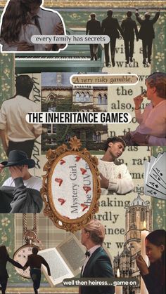 collage of images with words and pictures on them that say, the infertance games