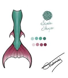 a drawing of a mermaid tail with the word sale shape on it's side