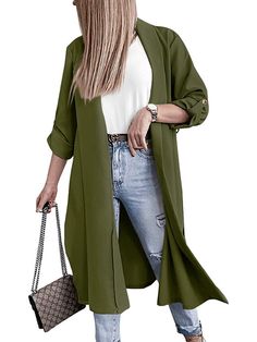 🚚FREE Shipping on orders over $60 ï»? 📏Sizing: run a little small. recommend size up - This Women's Coats Casual Loose Solid Color Three Quarter Sleeve Long Coat features a classic solid color design. finished with three-quarter length sleeves. Cut in a casual. loose fit. it is perfect for everyday wear. Gender: Women Type: Tops Feature: Casual. Loose. Solid Color Material: 95% Polyester. 5% Spandex Care: Hand Wash Cold. Do Not Bleach. Line Dry. Iron Low Heat Style: Casual/Fashion Color: Black Casual Coats For Women, Normal Body, Faux Leather Dress, Classic Coats, Heat Styling Products, Leather Dresses, Casual Coat, Women's Coats, Fashion Colours