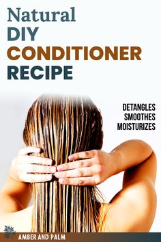 Easy recipe for hair conditioner infused with argan oil to leave your hair soft, moisturized and shiny. This DIY Homemade hair condition will detangle your hair and contains healthy clean ingredients great for hair growth and to moisturize your hair and scalp. Hair Conditioner Recipe, Homemade Hair Conditioner, Easy Diy Hair, Homemade Conditioner, Argan Oil Conditioner, Conditioner Recipe