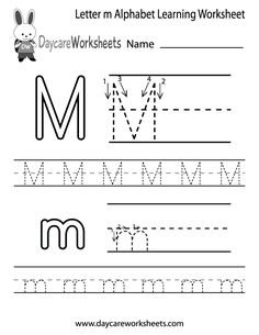 the letter m worksheet for children to learn how to write and draw letters