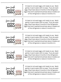 an info sheet with instructions on how to wash your eggs in the morning or night