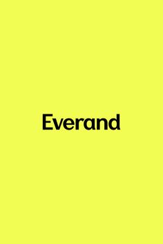 the word everrand is written in black on a yellow background