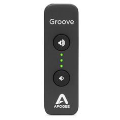 a remote control with the word grove on it's button and two green buttons