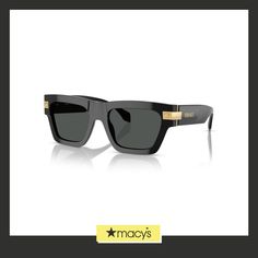 in stock Luxury Wayfarer Sunglasses For Business, Luxury Business Wayfarer Sunglasses, Elegant Wayfarer Sunglasses For Business, Luxury Matte Black Sunglasses For Formal Occasions, Luxury Business Sunglasses With Square Frame, Luxury Square Frame Sunglasses For Business, Luxury Square Frame Business Sunglasses, Men's Sunglasses, Versace Men