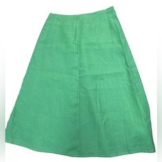 Talbots Women’s Green 100% Linen Long Skirt Lined New W Tags Size 12 Petite 12p New W Tags Msrp $99 Beautiful Green Color 100% Linen Linen Green Lined Skirt Bottoms, Green Linen Lined Skirt Bottoms, Green A-line Lined Skirt, Casual Green A-line Bottoms, Green A-line Bottoms For Workwear, Linen Long Skirt, Long Skirt, Green Color, Green Colors