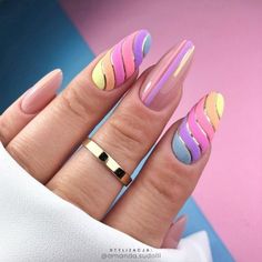 Pastel Color Nails, Anniversary Nails, Pastel Nail Art, Beach Nail Art, Pastel Nails Designs, Pastel Nail, No Bad Days, Pastel Nails, Minimalist Nails