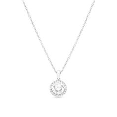 Surprise the one you adore with this classic 18K white gold Diamond Halo Pendant Necklace. The shimmering pendant showcases a classic round brilliant cut diamond artfully set to enhance size and sparkle - wrapped in a pave-lined white diamond halo. This radiant look is one she'll turn to often, everyday and on special occasions. An amazing and thoughtful anniversary gift for your loved one. 18 Karat White Gold  Total Diamonds Weight: 1.35 carat Center Diamond Weight 1.25 Carat&nbs Gold Flower Design, Pave Pendant, Ruby Pendant, Halo Pendant, Solitaire Pendant, Tennis Bracelet Diamond, 3 Carat, Pendant Design, Diamond Halo