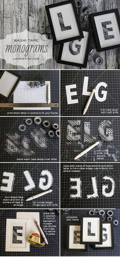 the instructions for making monograms are shown