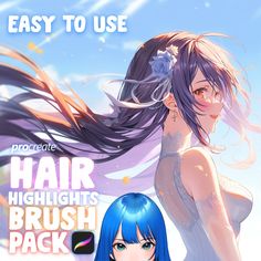 an advertisement for hair highlights brush pack