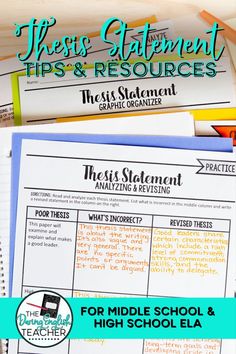 the middle school and high school teacher's guide to help students learn their writing skills