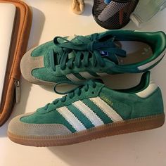 Love But Don’t Wear Enough In Hawaii Barely Worn!! The Best Sneaker And Will Always Be On Trend. Adidas Originals Shoes, Best Sneaker, Adidas Shoes Originals, Adidas Sneakers Women, Shoes Adidas, Adidas Samba Sneakers, Best Sneakers, Adidas Gazelle, Mens Green