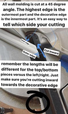 the instructions for how to cut an edge on a sewing machine