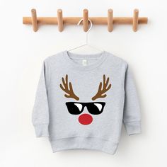 Looking for a cute sweatshirt for your kids? We have the perfect Reindeer Girl graphic sweatshirt addition to their closet! Playful Fleece Tops For Winter, Reindeer Embroidery, Boy Toddler, Embroidery Sweater, Girl Toddler, Diy Clothing, Cute Sweatshirts, Hoodie Design, Toddler Boys