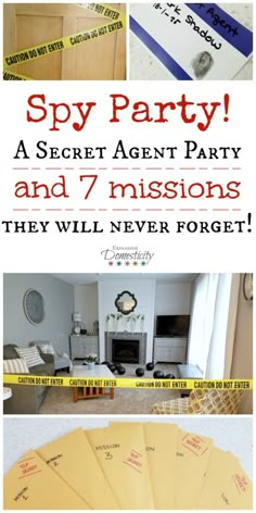 the secret agent party and 7 missiones they will never forget to forget - spy party