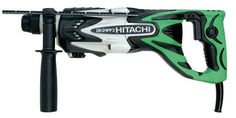 a green and black power drill on a white background