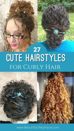 You'll love these 27 cute curly hair hairstyles, and want to try them today! Also see the best hair accessories for curly hair to do these curly girl hairstyles with! Hair Accessories For Curly Hair, Cute Curly Hair Hairstyles, Hairstyles With Curly Hair, Chic Messy Bun, Cute Hairstyles For Curly Hair, Messy Bun Hairstyle, Curly Hair Accessories, Cute Curly Hairstyles