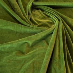 the green fabric is very soft and smooth