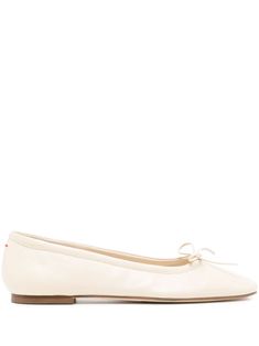 cream white nappa leather almond toe bow detailing branded leather insole leather lining flat leather sole slip-on style Versace Outfit, Chanel 2, Ballerina Shoes, Demi Fine Jewelry, Fine Watches, Summer Beach Wear, Boots And Sneakers, Flat Boots, Fine Earrings