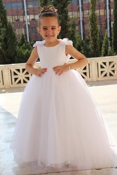 This cute white flower girl dress features a crew neck, a lace top with ruffles, and a beaded back. ♡ Fabric: Tulle ♡ Color: White ♡ Length: Floor Length ♡ Time: Processing Time + Shipping Time Processing Time: 12-15 days; Shipping Time: 3-5 days. ♡ If you need this product urgently, or have any questions,please contact our customer service through our live chat or email: contact@modcody.com ♡ Our dresses run true to size. ♡ Besides size 2-14, we still offer free custom size, which requires next White Flower Girl Dress, Top With Ruffles, White Flower Girl Dresses, Top Floor, Princess Girl, White Lace Top, Different Dresses, Flower Girl Dress, Live Chat