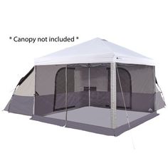 a tent with the words canopy not included