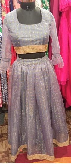 Heavy cotton attractive party wear linen cotton lengha choli has a regular fit & is made from high grade fabrics. Type-Lengha choli'Stitched Size-Free Sized Cotton Lengha, Organza Lengha, Lengha Choli, Purple Colour, Purple Color, High Grade, Heavy Cotton, Party Wear, Free Size