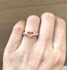 Valentine's Day Rose Gold Stackable Rings, Rose Gold Stackable Heart Ring For Wedding, Heart Cut Stackable Rings For Promise, Stackable Rose Gold Heart Ring For Valentine's Day, Rose Gold Stackable Heart Ring For Valentine's Day, Adjustable Heart-shaped Stackable Promise Rings, Heart-shaped Rose Gold Stackable Rings As Gift, Rose Gold Heart-shaped Stackable Rings As Gift, Heart Cut Rose Gold Stackable Rings For Wedding