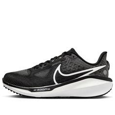 (WMNS) Nike Air Zoom Vomero 17 Running Shoes 'Black White' FB8502-001 Black Running Shoes With Cushioned Footbed For Light Sports, Black Running Shoes With Cushioned Footbed For Casual Sports, Black Running Shoes With Branded Insole For Sports, Black Running Shoes With Cushioned Footbed For Marathon, Black Cushioned Running Shoes For Marathon, Nike Carbon Running Sneakers, Nike Carbon Sneakers For Running, Black Running Shoes With Boost Midsole For Training, Black Running Shoes With Cushioned Footbed For Errands