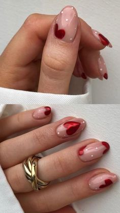 Valentine Nail Art, Romantic Nails, February Nails, Nail Designs Valentines, Minimal Nails, Festival Nails, Heart Nails, Classy Nails, Pretty Acrylic Nails