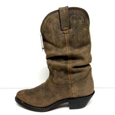 Durango Womens Slouch Western Boots Brown Leather Size 9m New Without The Original Box Df Cowboy Boot, Boots Brown, Brown Leather Boots, Western Boots, Cowboy Boots, Bootie Boots, The Original, Brown Leather, Original Box